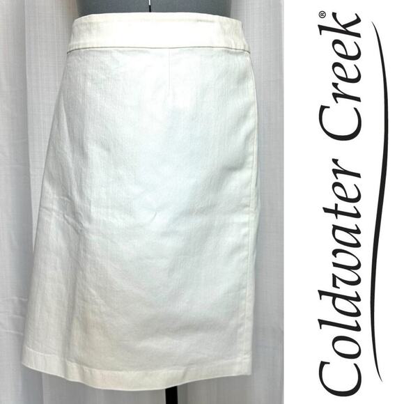 Coldwater Creek Denim Pencil Skirt Deadstock Western Knee Length Sz: 22w -NWT - Picture 1 of 10